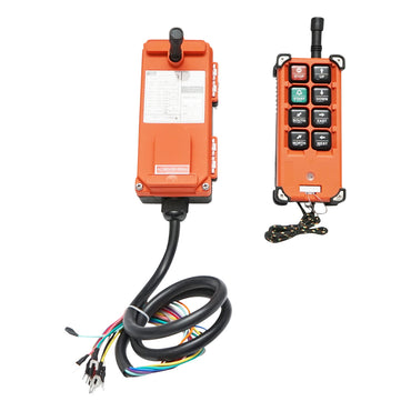 Wireless industrial remote control with 6 AC 380V commands and water protection Breckner Germany