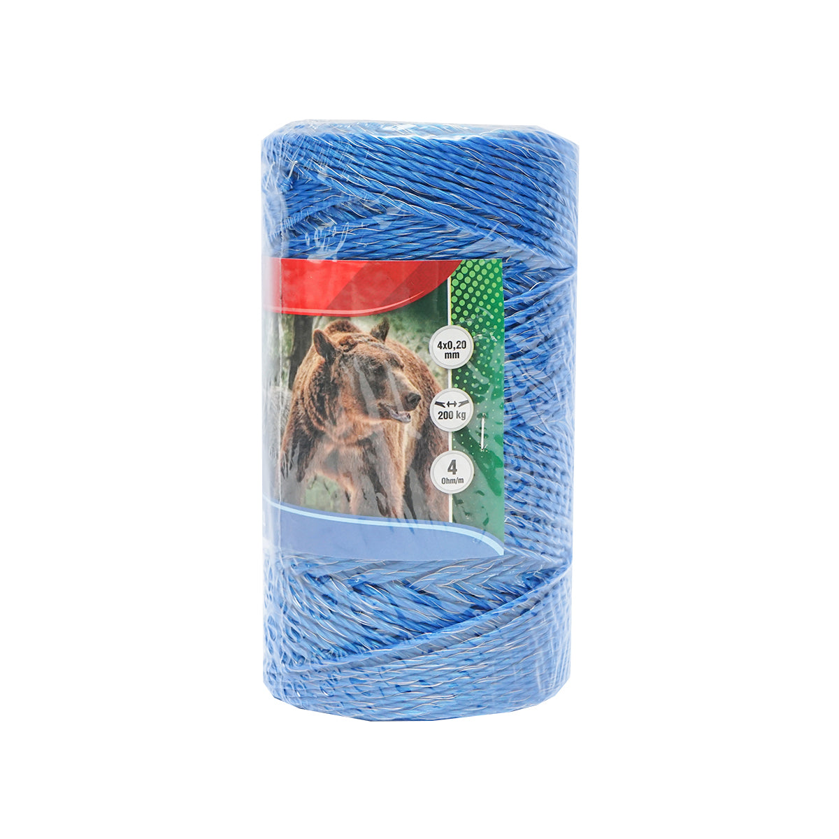 Blue wire roll 250m 4 x 0.2mm 4 Ohm/m 200 kg electric fence