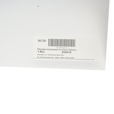 Transparent plexiglass sheet 3x1220x1220mm