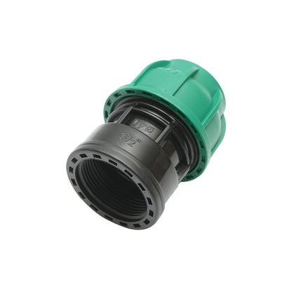 Compression connector with internal thread D40mmx1-1/2 inch, PN10 bar for irrigation systems
