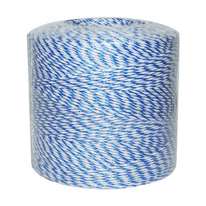Blue-white wire roll 3mm 3x0.2mm SS, 1000m electric fence, resistance 7.8 Ohm Bourget
