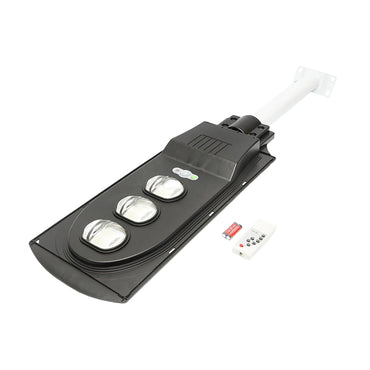 LED solar street lamp 150W, 6500K, IP65 with solar panel, motion sensor and pole mounting Breckner Germany