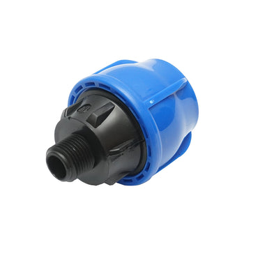 Compression fitting with external thread D32mmx1/2 inch, PN16 for irrigation systems