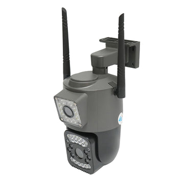 Dual lens surveillance camera 4G & WIFI, P2P 1080P, PTZ with motion sensor, human detection and V380 Pro application