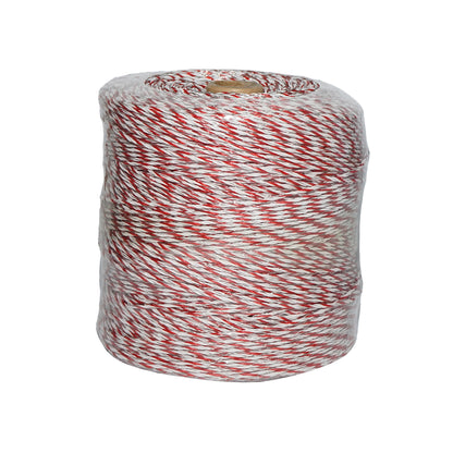 Roll of red-white wire 3mm 4x0.3mm 0.5 Ohm/m SS, 500m electric fence Breckner Germany
