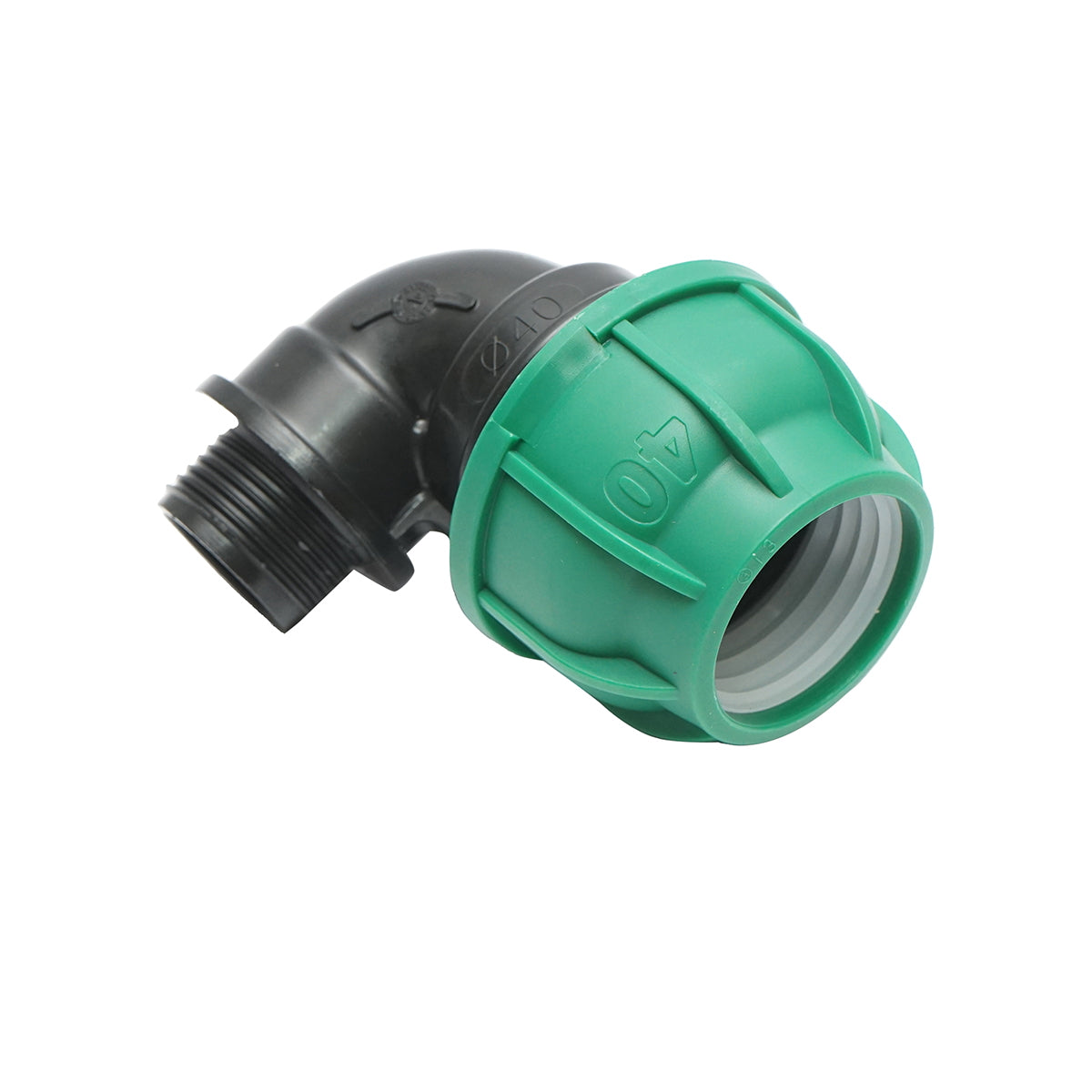Compression fitting with external thread D40mmx1 inch, PN10 Bar for irrigation systems