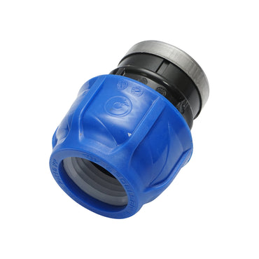 Compression adapter mother, internal thread D40mm x 1 1/4 max 16bar for PEHD irrigation systems