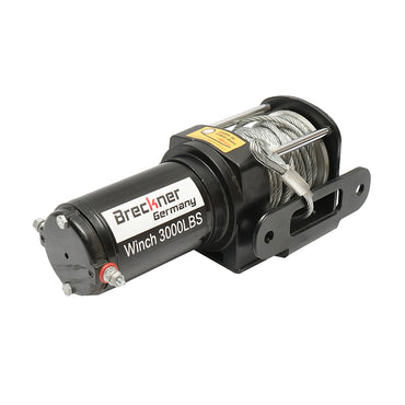 12V electric winch with remote control, 1.6T (3000lbs) cable length 9.2m