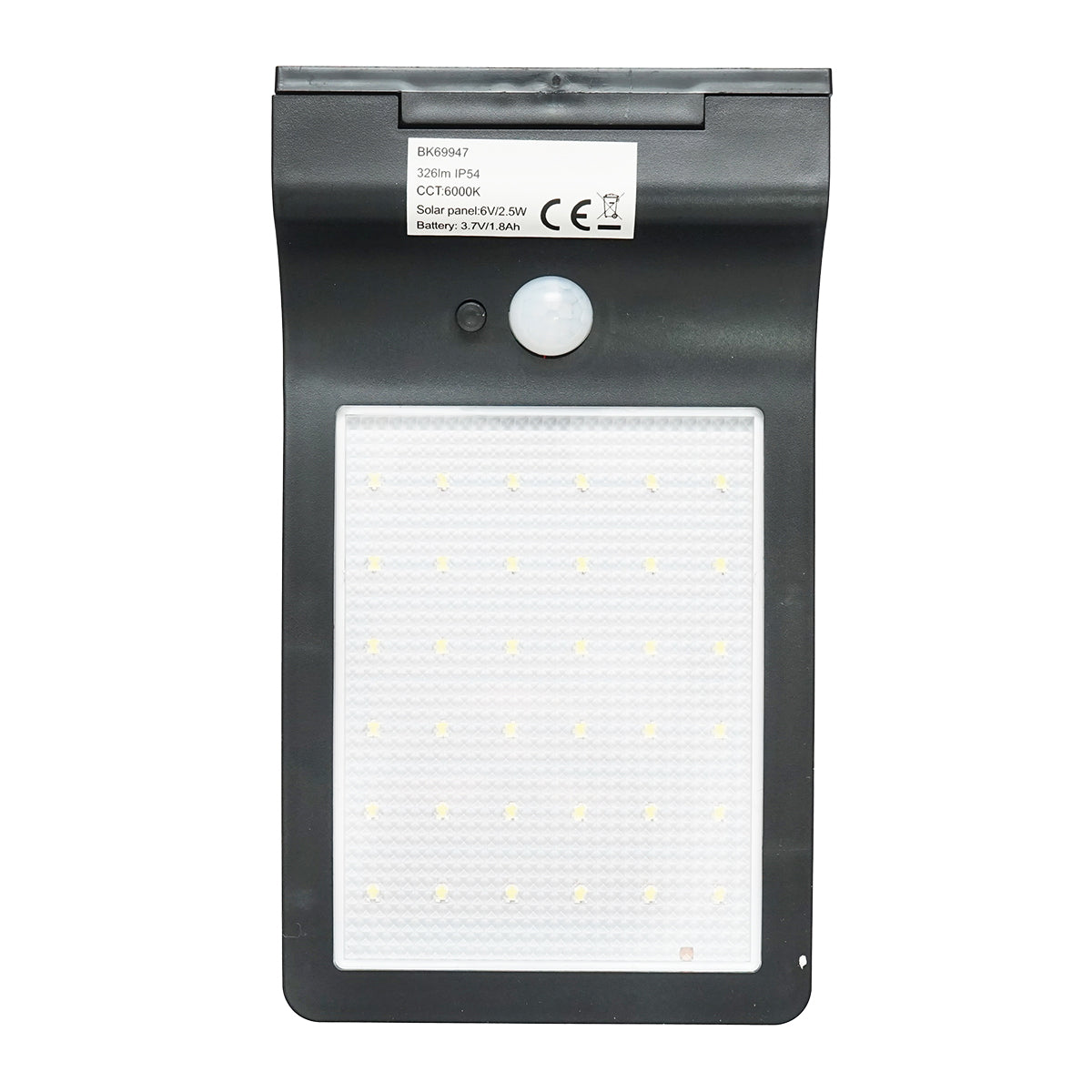 LED solar lamp 326lm with 2.5W/6V solar panel, 3.7V/1.8 Ah battery and twilight sensor IP54 Breckner Germany