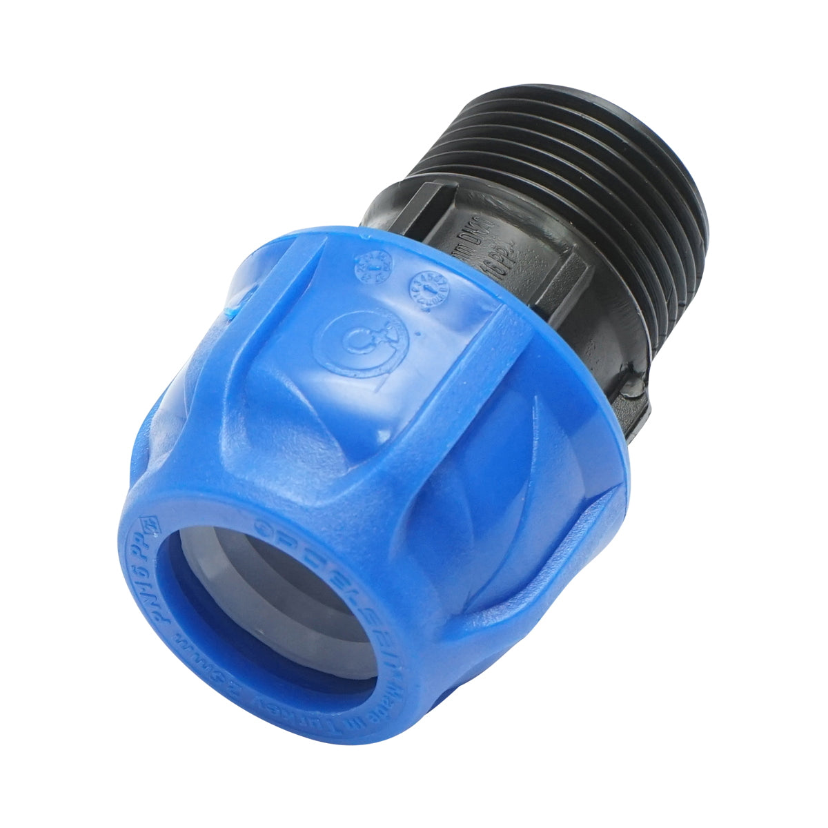 Compression fitting with external thread D25mmx1 inch, PN16 for irrigation systems