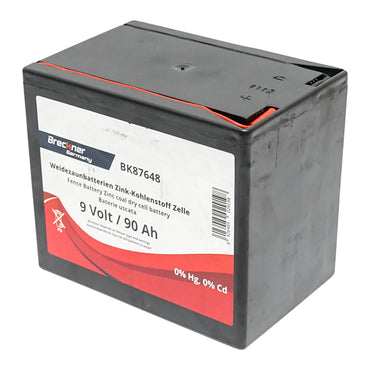 Dry battery (non-rechargeable) 9V 90Ah for electric fence Breckner Germany