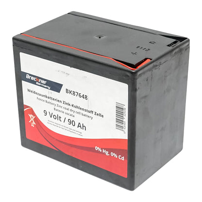 Dry battery (non-rechargeable) 9V 90Ah for electric fence Breckner Germany