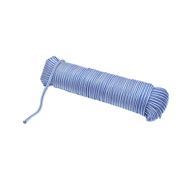 4mm x 25m braided PP rope, white/blue Breckner Germany