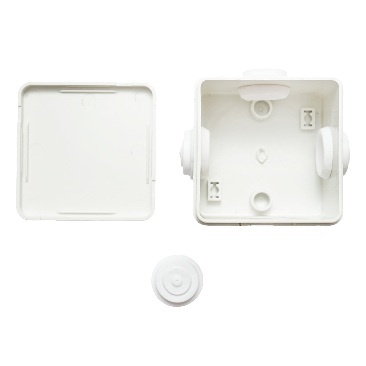 Apparent derivative box 4 entries 80x80x50mm IP44