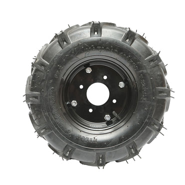 Complete wheel 500/8 tread 6PR with black rim