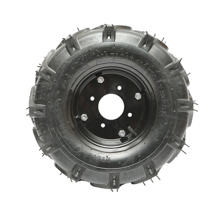 Complete wheel 500/8 tread 6PR with black rim