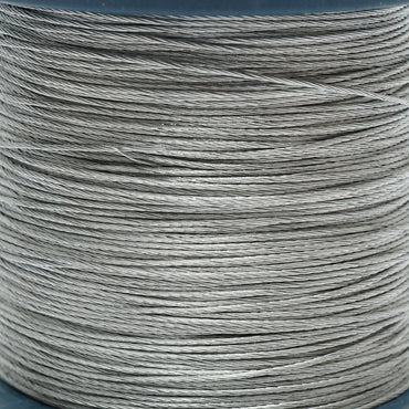 Galvanized steel cable with a diameter of 1mm, 1x7 wires, maximum load 95Kg, weight 1Kg, 200m/roll