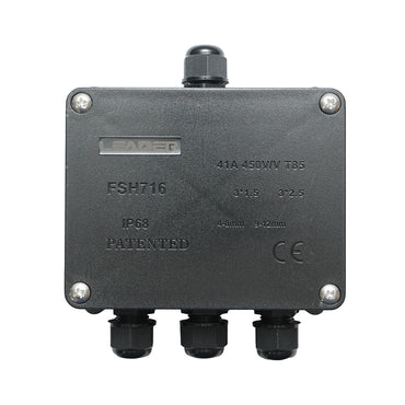 Sealed junction box with presets 41A 450V AC, 4 ways 4-12mm IP68 Leader
