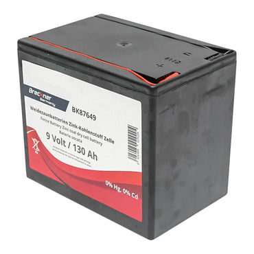 Dry battery (non-rechargeable) 9V 130Ah for electric fence Breckner Germany
