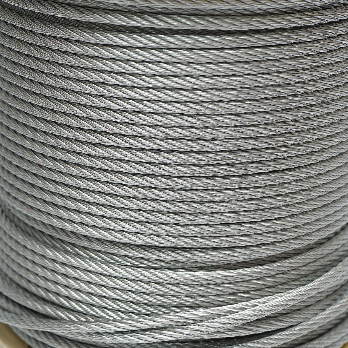 Galvanized steel cable with a diameter of 5mm, 6x7 wires, maximum load 1460Kg, weight 13.1Kg, 150m/roll
