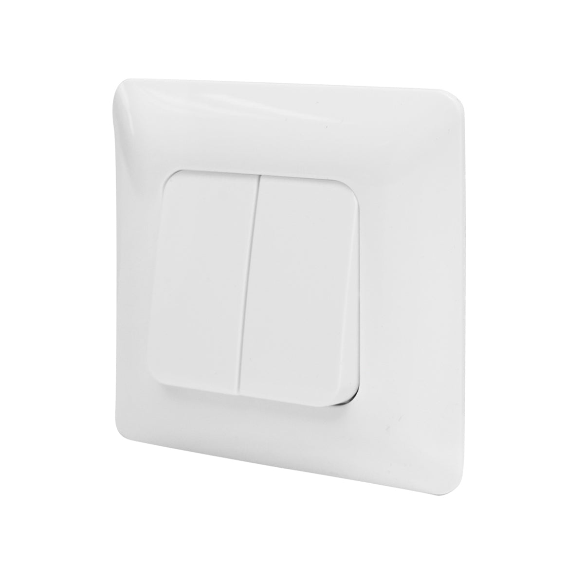 Double white switch ST 220V - 250V, 10A recessed