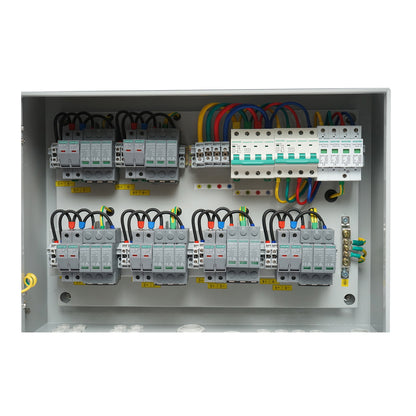 Protection fuse box equipped for 380V for photovoltaic systems 20-30KW DC/AC with 6 strings 63A, IP65