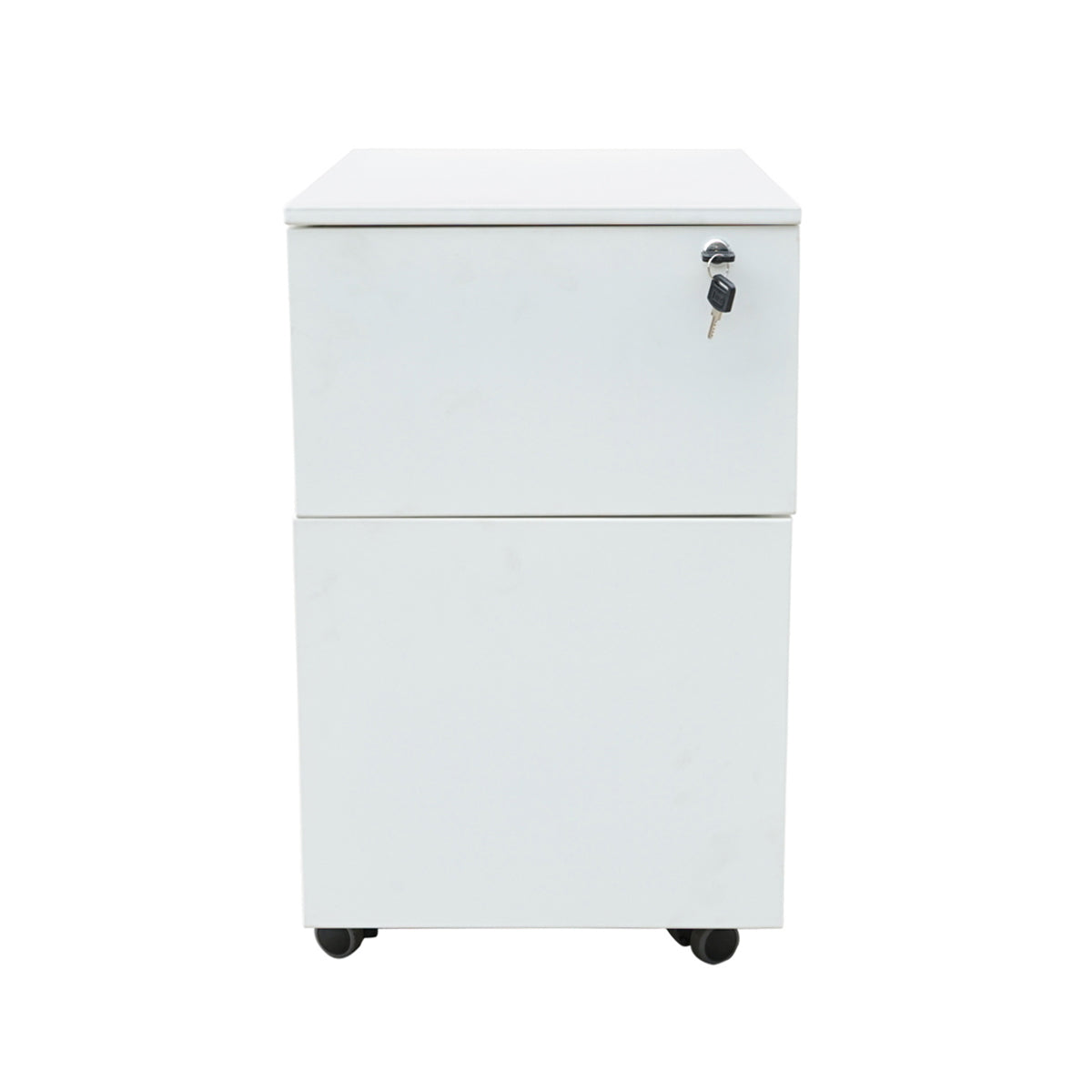 Classifier, metal filing cabinet 2 drawers with wheels 560x340x480mm, RAL7035 Breckner Germany