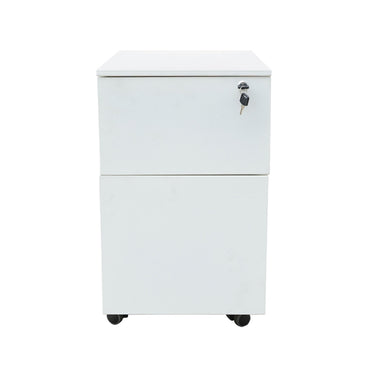 Classifier, metal filing cabinet 2 drawers with wheels 560x340x480mm, RAL7035 Breckner Germany