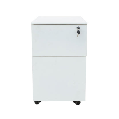Classifier, metal filing cabinet 2 drawers with wheels 560x340x480mm, RAL7035 Breckner Germany