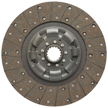 Clutch disc with friction material and spring, 16 grooves for Forest Tractor with Perkins engine