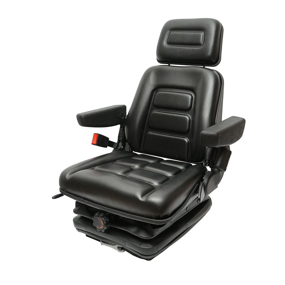 Universal adjustable seat for tractor with seat belt, armrests, and mechanical suspension 830x610mm
