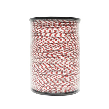 Roll of white-red wire 4mm 6x0.2mm SS, 0.9Ohm/m, 500m electric fence Breckner Germany