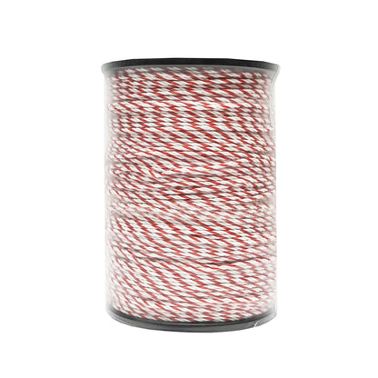 Roll of white-red wire 4mm 6x0.2mm SS, 0.9Ohm/m, 500m electric fence Breckner Germany