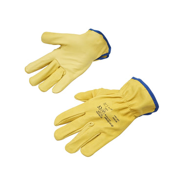 Yellow leather work gloves size 10 Breckner Germany