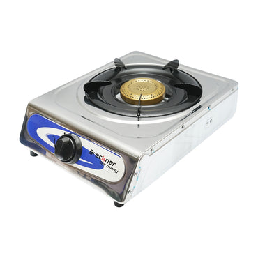 Hob, stainless steel stove with a 2.5KW metal burner, automatic ignition 380x285x94mm Breckner Germany