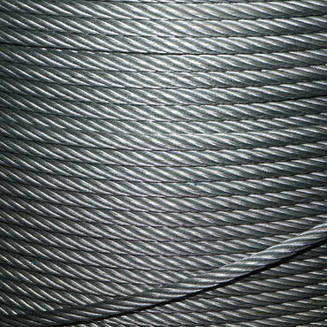 Steel winch cable 6x25 with a 13mm metal core, 1000m/roll