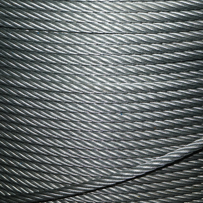 Steel winch cable 6x25 with a 13mm metal core, 1000m/roll