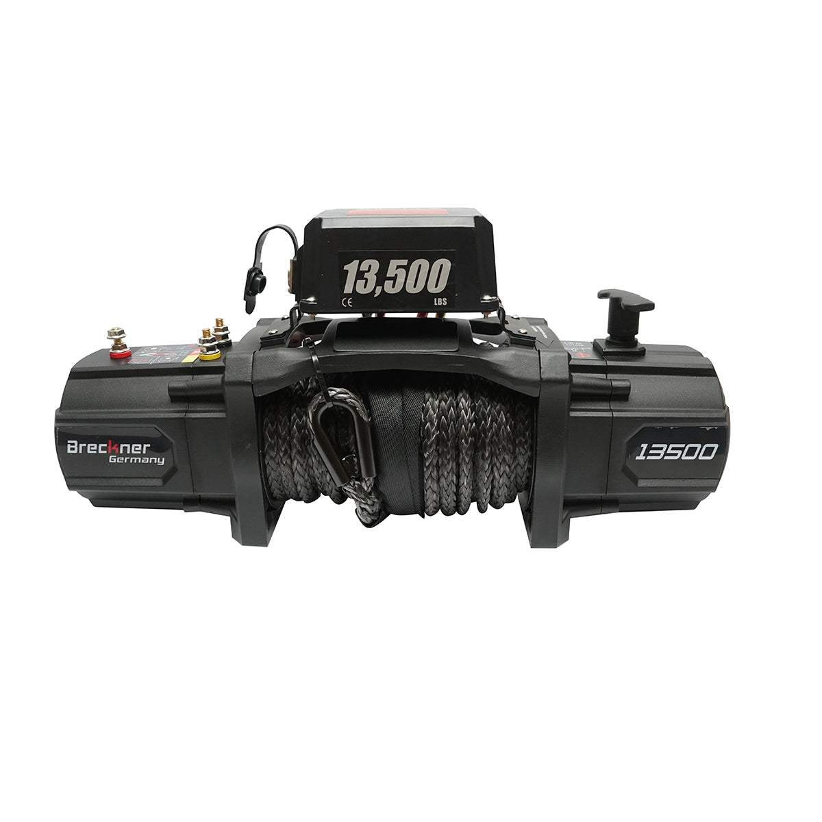 Electric winch with remote control 12V, 6.1T (13500lbs) 6.5HP, synthetic cable 9x24m, 400A Breckner Germany solenoid