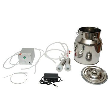 Portable milking machine 60W with 1 station for cows, 14L stainless steel tank