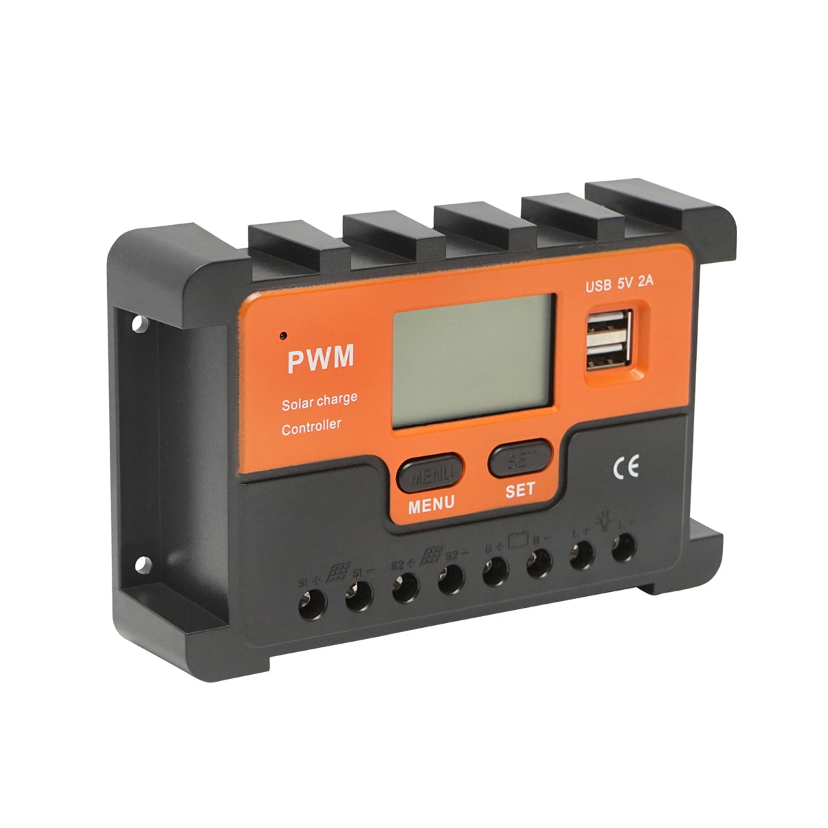 Voltage regulator for solar panel 30A 12V/24V 2X USB port 5V/2A Breckner Germany