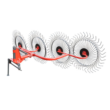 Sun-type rake with 4 rotors, diameter 1400 mm.