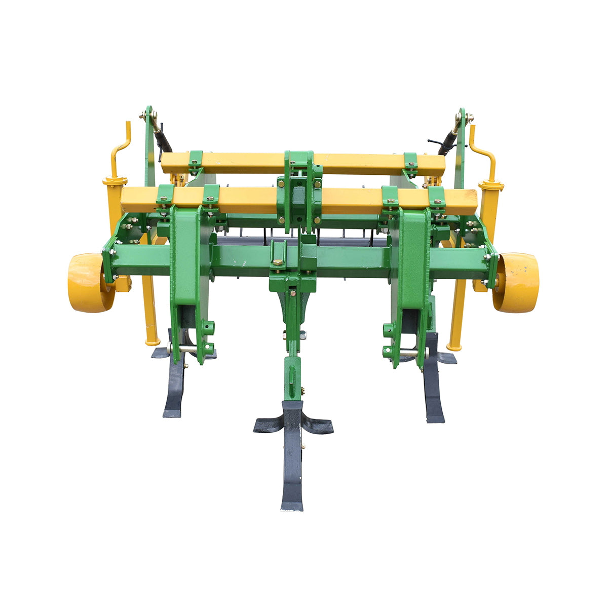 Scarifier with 3 fingers and 2 drums with spikes