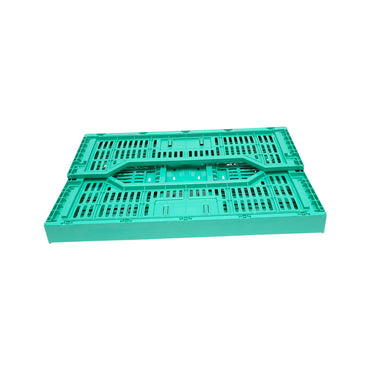 Box, foldable plastic box 595x395x250mm, green for storage