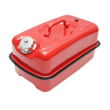 Horizontal metal canister 10L with flexible hose and screw cap