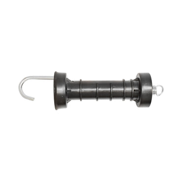 Black gate handle with hook and electric fence arc Breckner Germany