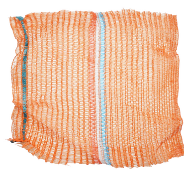 Raschel type net bag with handle 270x350mm for vegetables 5Kg orange
