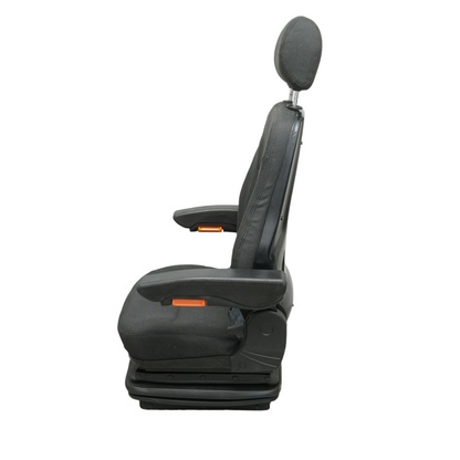 Universal adjustable seat for weight 50-130kg, armrests and backrest reclining 50-90° for tractor, agricultural machinery, industrial, forklift