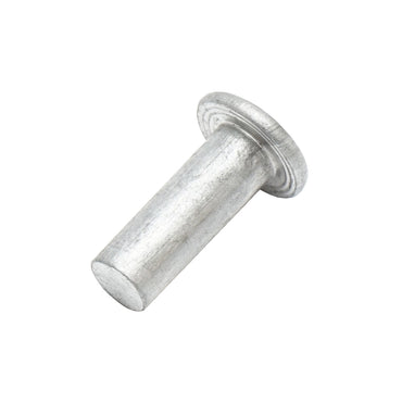 Solid aluminum rivet 4x8mm, head diameter 15mm