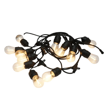 Outdoor LED lighting system with 12 E27 sockets, 6m cable, 220V IP44 Breckner Germany