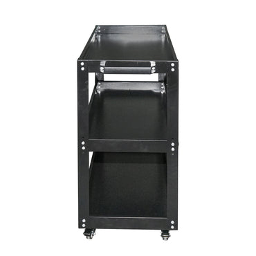Metal cart on wheels with handle 750x700x360mm